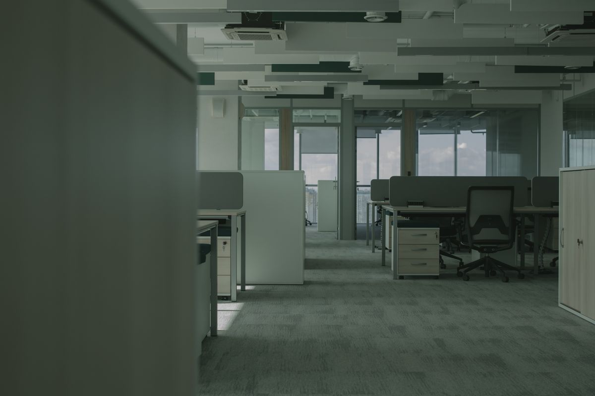 Open-plan office carpet cleaning
